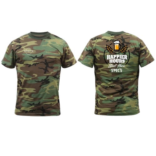 Spec's Camo Happier Hour Shirt