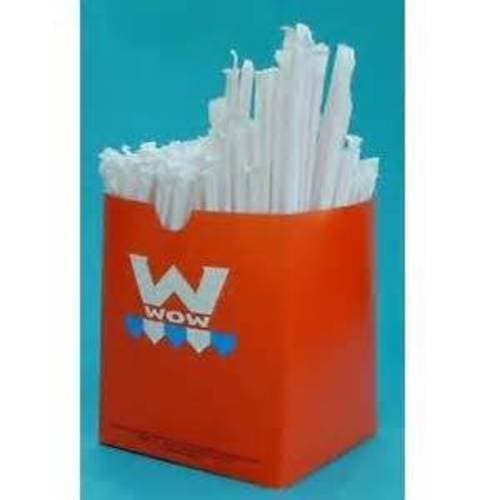 Straws 7 3 / 4" Jumbo Clear Paper Wrapped 24 / 500ct