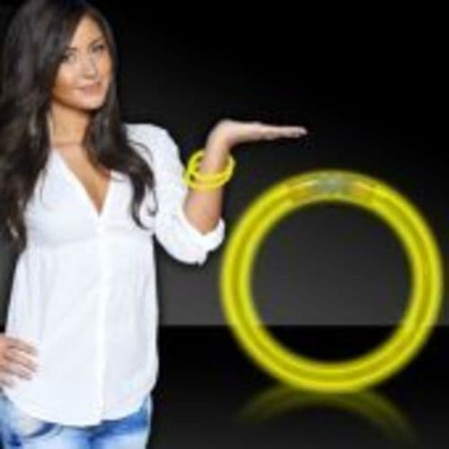 Wrist Bands Solid Yellow Glow