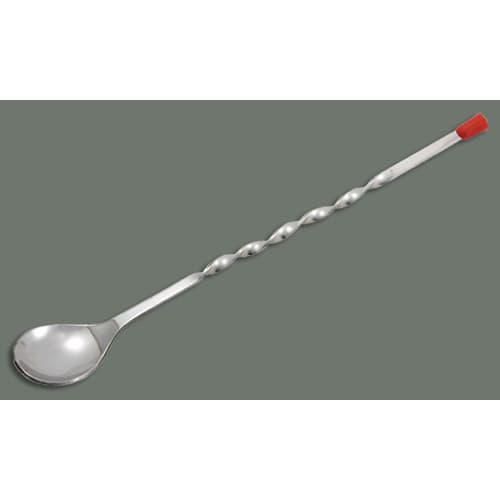 Bar Spoon 11" Twisted Handle with Red Knob