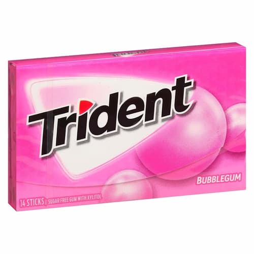 Trident Sugarless Gum • Original Bubble Flavored