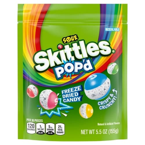 Skittles Popd Sour Freeze Dried Candy