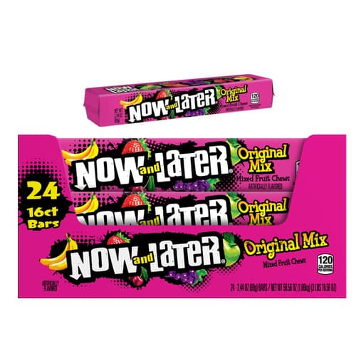 Now & Later's Original Taffy Chews Assorted Flavor Candy