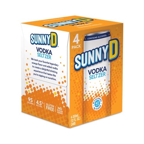 Sunny D Vodka Seltzer 4pk-12oz