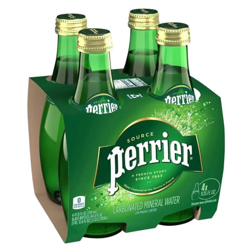 Perrier Sparkling Water • 330 Ml Glass 4 Pack