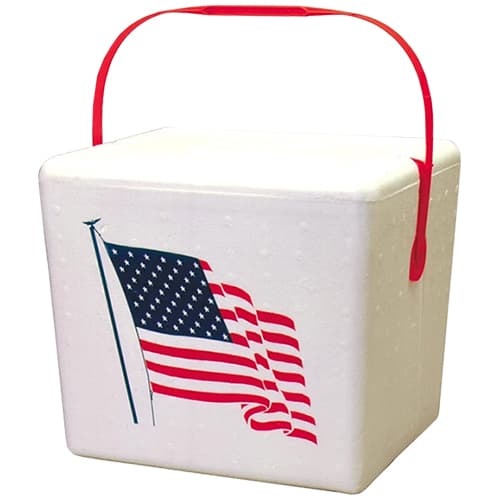 Lifoam American Flag Foam Cooler 22qt