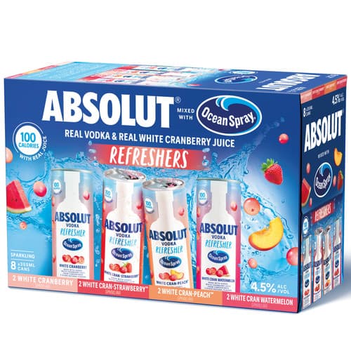 Absolut + Ocean Spray Cocktails • Refresher Vp 8pk-12oz