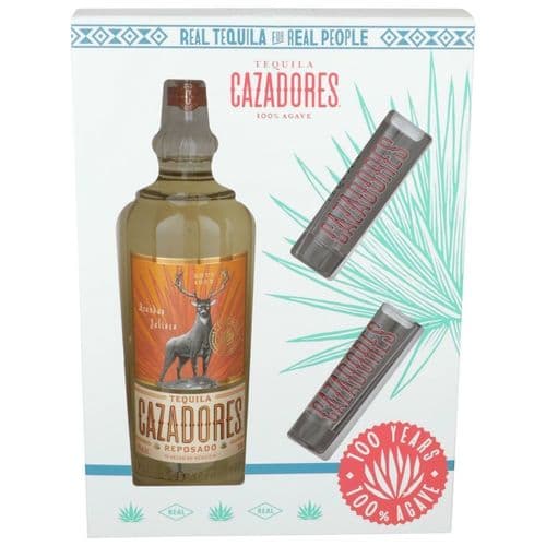 Cazadores Tequila • Reposado with Shot Glasses