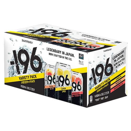 Suntory -196 Vodka Seltzer • Flavor Variety Pack 8pk