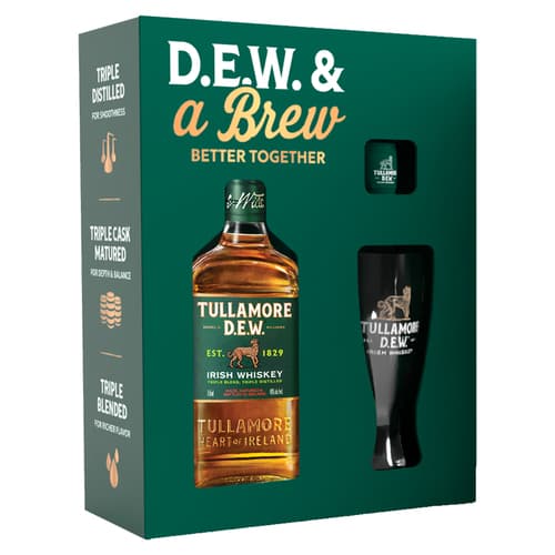 Tullamore Dew Irish Whiskey • with Glass