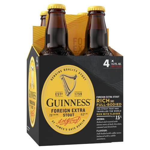 Guinness Foreign Extra Stout • 4pk Bottles