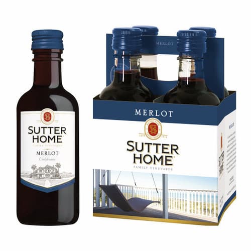 Sutter Home Merlot 4pk 187ml Bottles