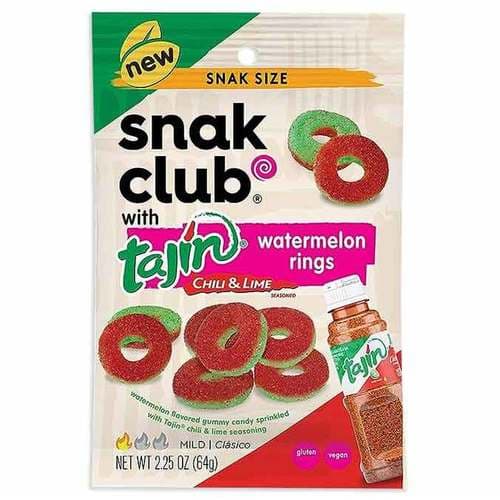 Snak Club Tajin Chili & Lime Bag • Watermelon Rings