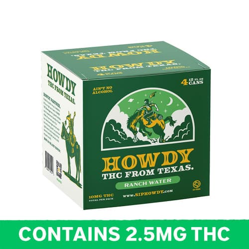 Howdy Ranch Water Hemp Derived Seltzer 2.5mg
