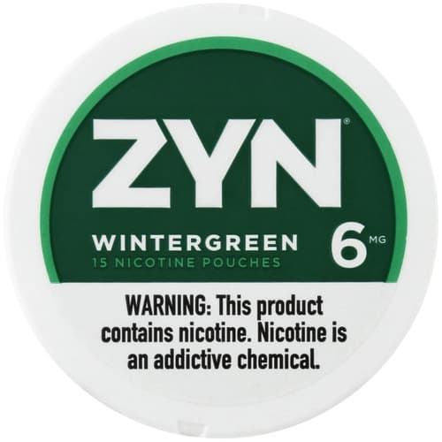 Zyn Nicotine Pouches Wintergreen 6mg • Can