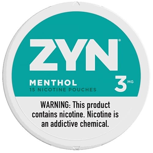 Zyn Nicotine Pouches Menthol 3mg • Roll
