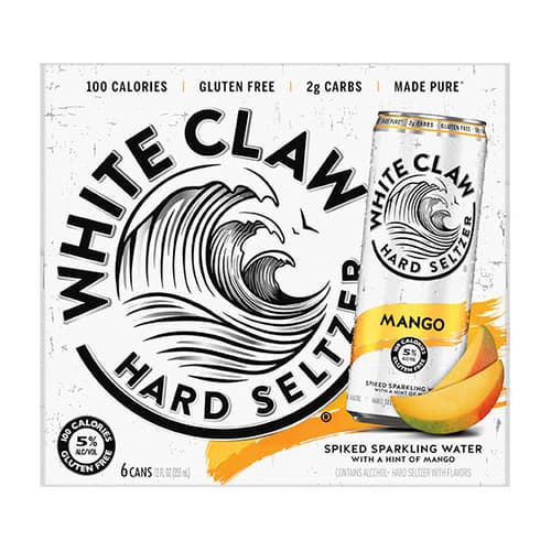 White Claw Mango Hard Seltzer • 6pk Can