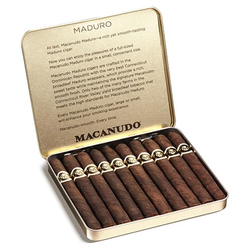 Cigar Macanudo Ascot Cigarillos Box Of Ten Tin 10pk