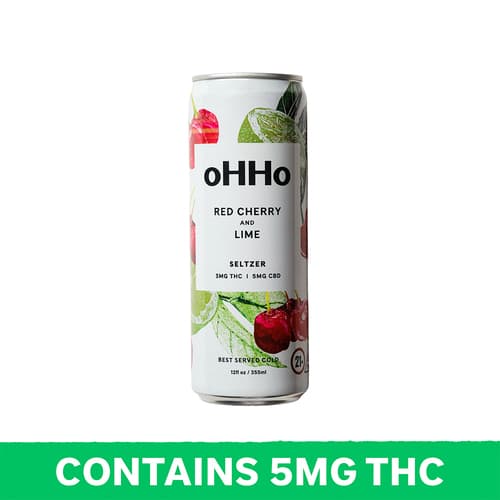 Ohho Red Cherry Lime Seltzer 5mg Delta 9 • Single Can
