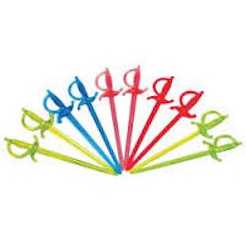 Plastic Sword Pick Asst Color 3" 10 / 1000