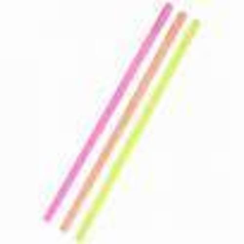 Straws 8" Jumbo Neon 250ct Box Whsle
