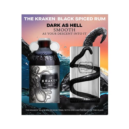 The Kraken Black Spiced Rum 94' • with Glass