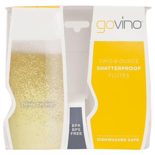 Govino Flute 8oz 2pk • Dishwasher Safe