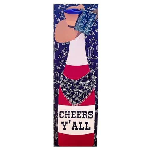 Cheers Y'all Gift Bag With Tissue