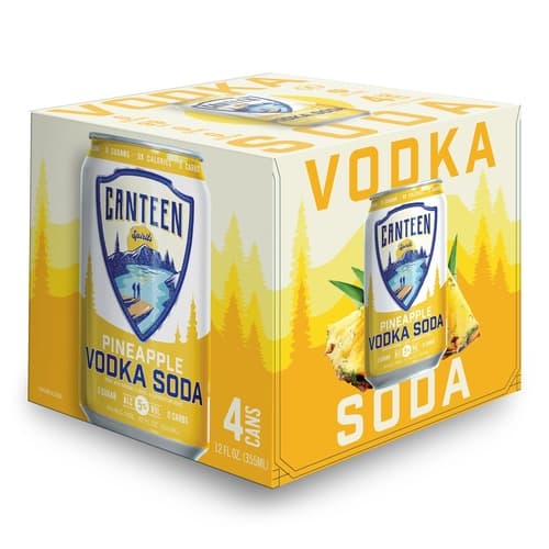 Canteen Vodka + Soda • Pineapple 4pk-12oz