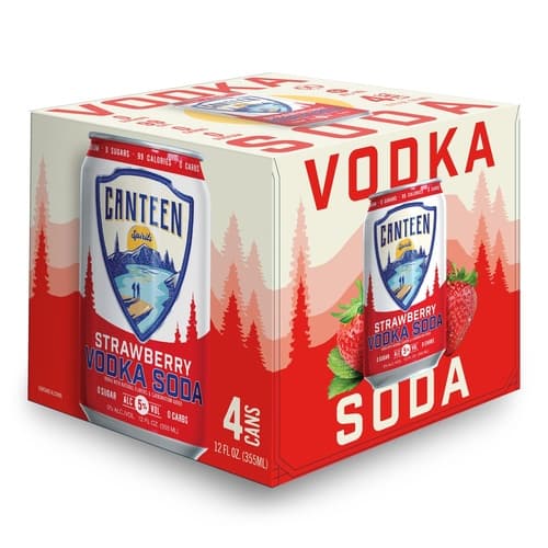Canteen Vodka + Soda • Strawberry 4pk-12oz