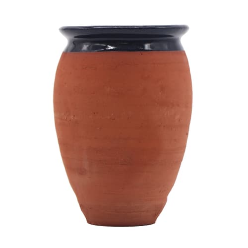 Cantarito Cup • Blue Rim Terracotta Glazed