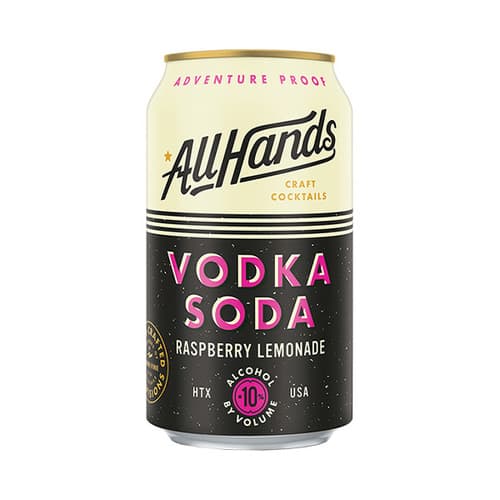 All Hands Vodka + Soda • Raspberry Lemonade 4pk