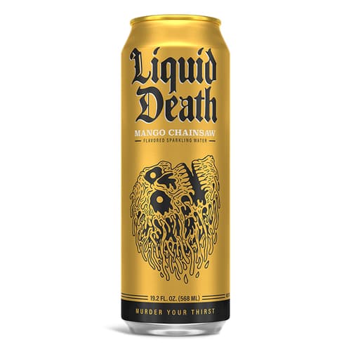 Liquid Death Water • Sparkling Mango Flavored