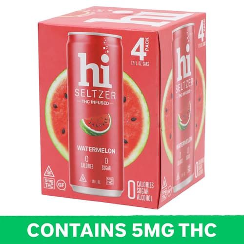 Hi Watermelon 5mg Delta 9 Seltzer • 4pk Can