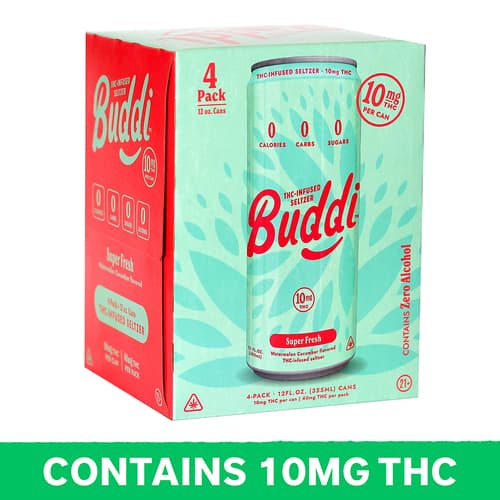 Buddi Super Fresh Infused Seltzer 10mg Delta 9