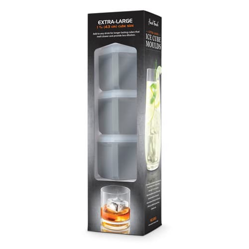 Final Touch Silicone Ice Molds- Set Of 3 Stackable Single 1.75 Inch Cubes