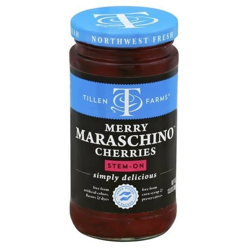 Tillen Farms Pitted & Stem-ons Merry Maraschino Cherries