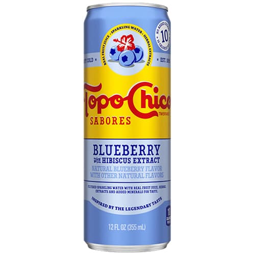 Topo Chico Sabores • Single Blueberry Hibiscus Can