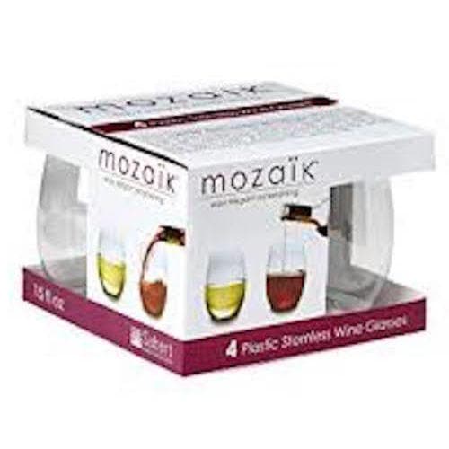 Mozaik Stemless Wine Glass • 4 Pk