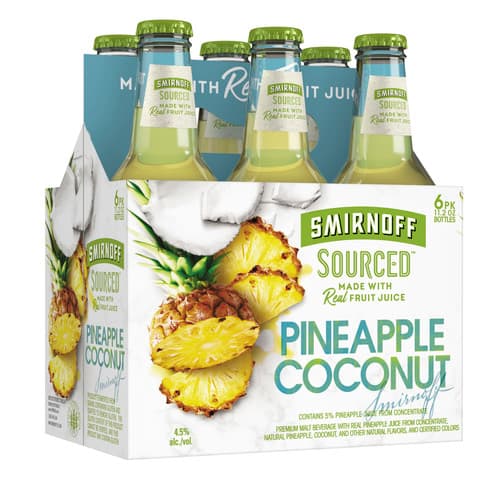 Smirnoff Sourced Pineapple Coconut • 6pk Bottle