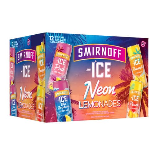 Smirnoff Ice Neon Lemonade Variety • 12pk Can