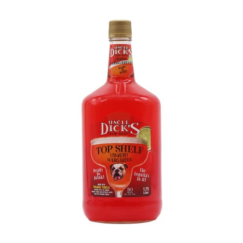 Uncle Dicks Top Shelf Ready To Drink Strawberry Margarita Cocktail