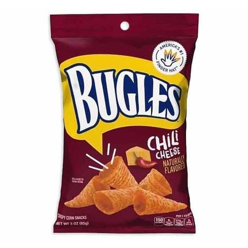 Bugles Crispy Corn Snack • Chili Cheese