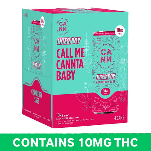 Cann Cranberry Sage Hi'er Boy 10mg Delta 9 • 4pk Can