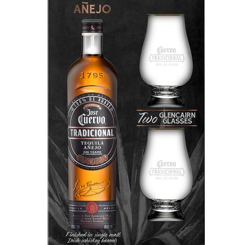 Cuervo Tradicional • Anejo with 2 Glencairn Glasses