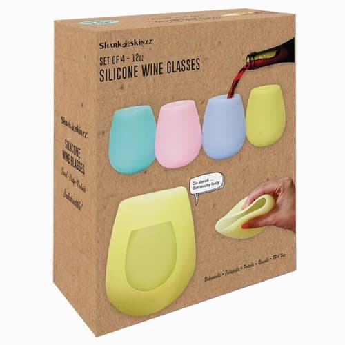 Shark Skinzz Silicone 12 oz Tumblers Assorted Colors