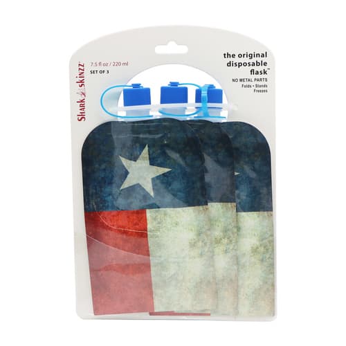Shark Skinzz Flask Disposable • Texas Flag 3 Pack