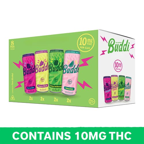 Buddi Original Variety Pack Seltzer 10mg Delta 9 8pk Can