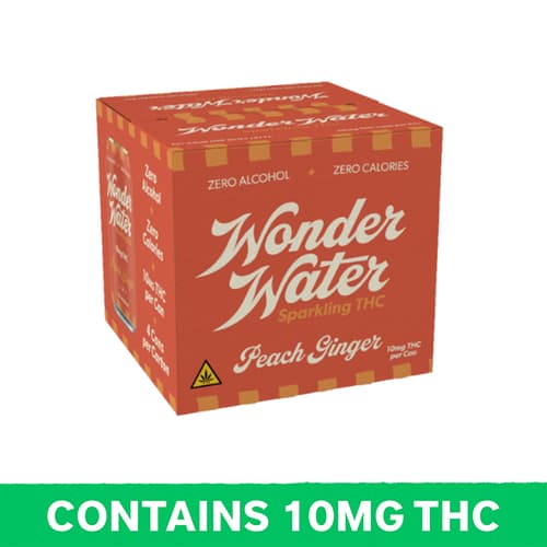 8th Wonder Wonder Water Peach Ginger 10mg Delta 9 Seltzer • 4pk Can