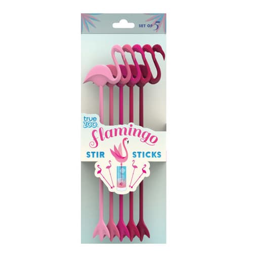 True • Stir Sticks Pink Flamingos